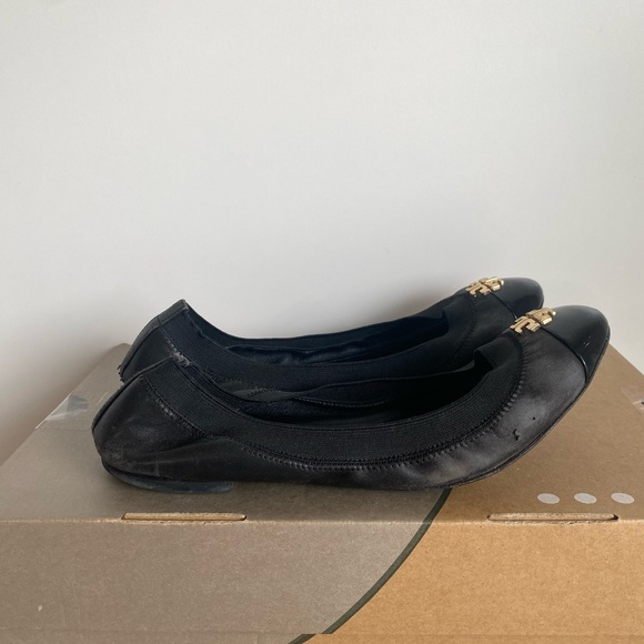 Tory Burch Black Ballet Flats - Women 7.5 - Picture 2 of 7